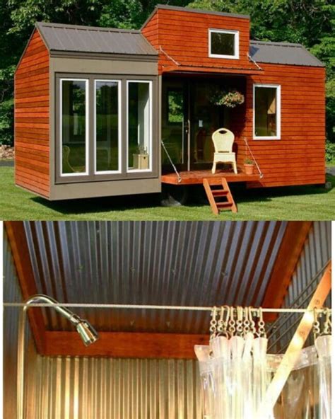 corrugated metal on the exterior of house|20x40 metal tiny homes.